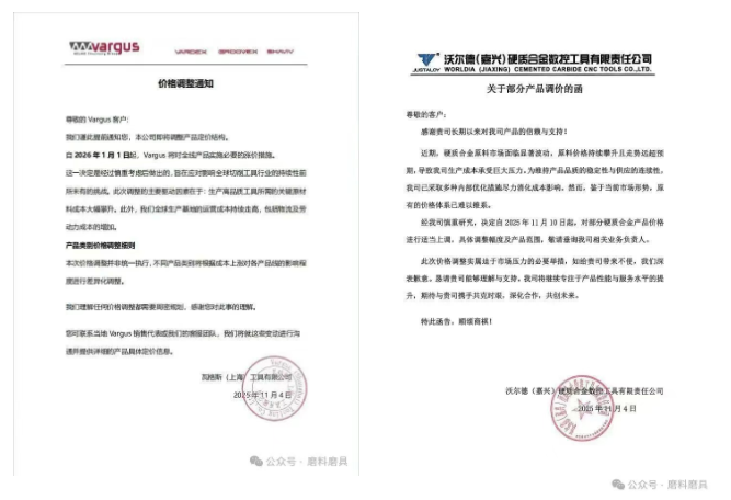 硬质合金市场再掀“涨价潮”，多家企业齐发涨价函